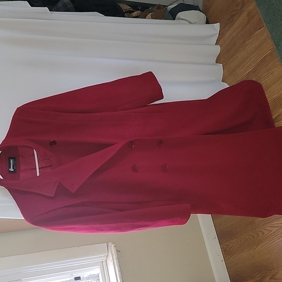 Vintage Red Wool Coat - Picture 1 of 8